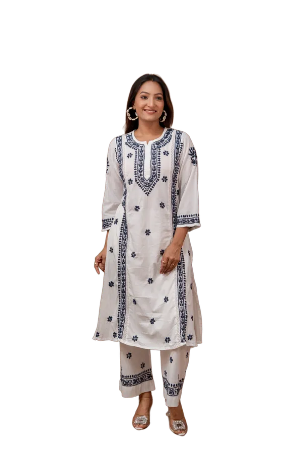 Blue-White_Chikankari_Kurti_for_Women