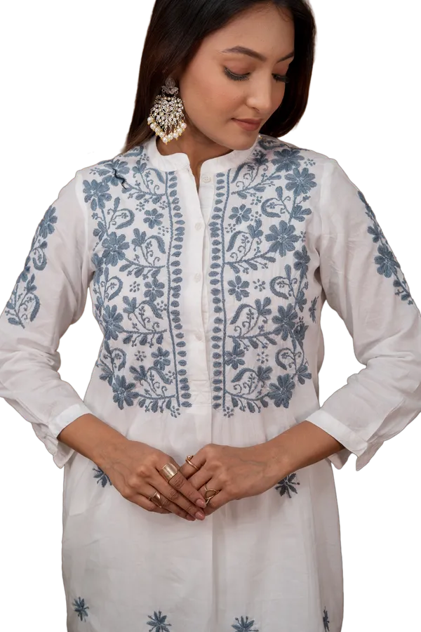White-Blue_Chikankari_Kurti_for_Women