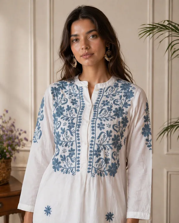 White-Blue_Chikankari_Kurti_for_Women