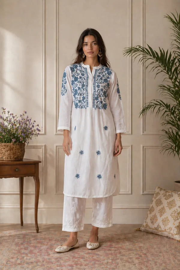 White-Blue_Chikankari_Kurti_for_Women