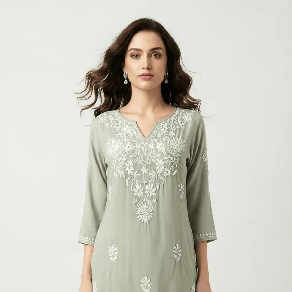 Eucalyptus_Green_Chikankari_Coord_Set_for_Women