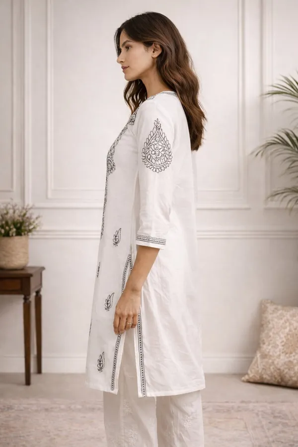 Black-White_Chikankari_Kurti_for_Women