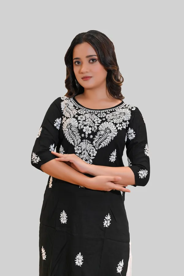 Black_Chikankari_Kurti_for_Women