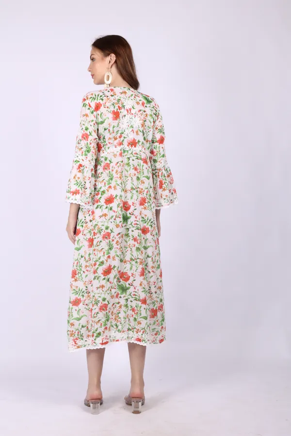 White_Mall_Print_Mall_Cotton_Chikankari_Gown_For_Women