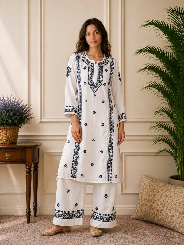Blue-White_Chikankari_(Set)_for_Women