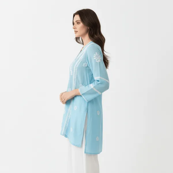 Light_Blue_Chikankari_Kurti_for_Women