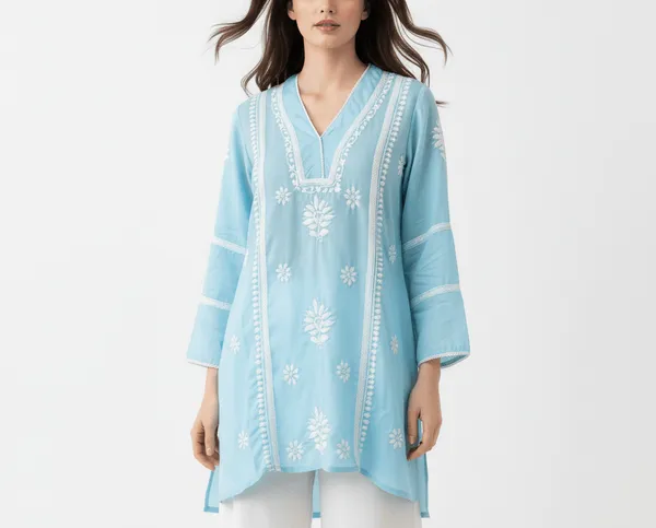 Light_Blue_Chikankari_Kurti_for_Women