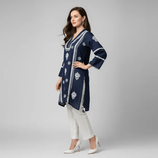 Navy_Blue_Chikankari_Kurti_for_Women