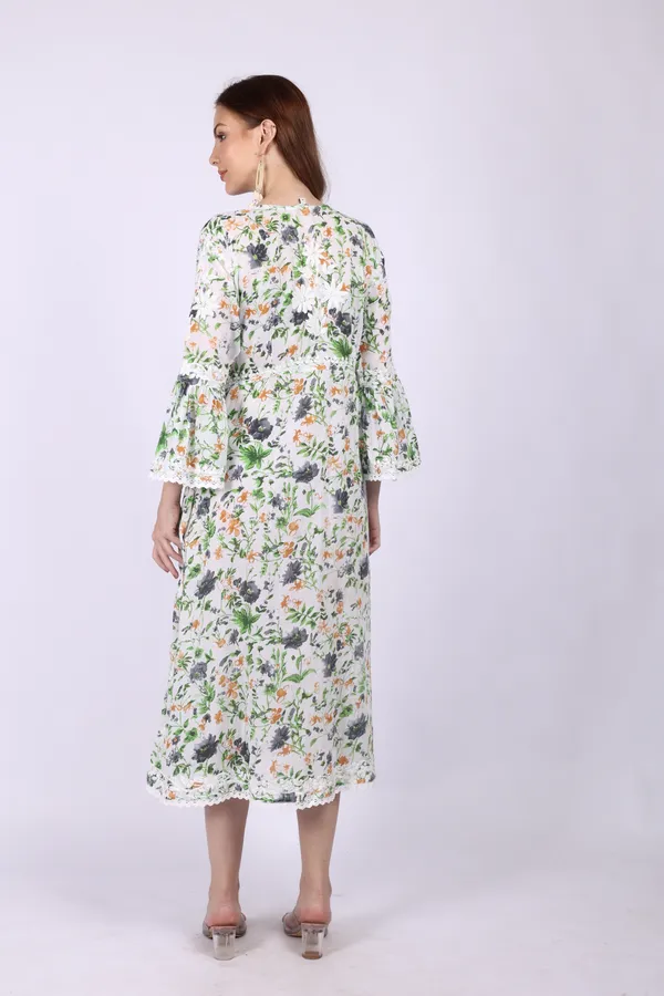 White_Mall_Print_Mall_Cotton_Chikankari_Gown_For_Women