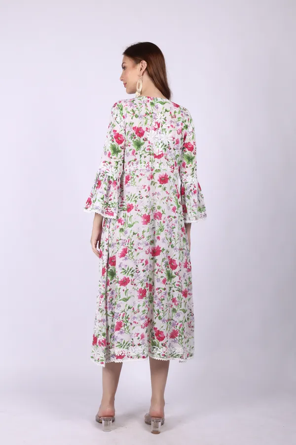 White_Mall_Print_Mall_Cotton_Chikankari_Gown_For_Women