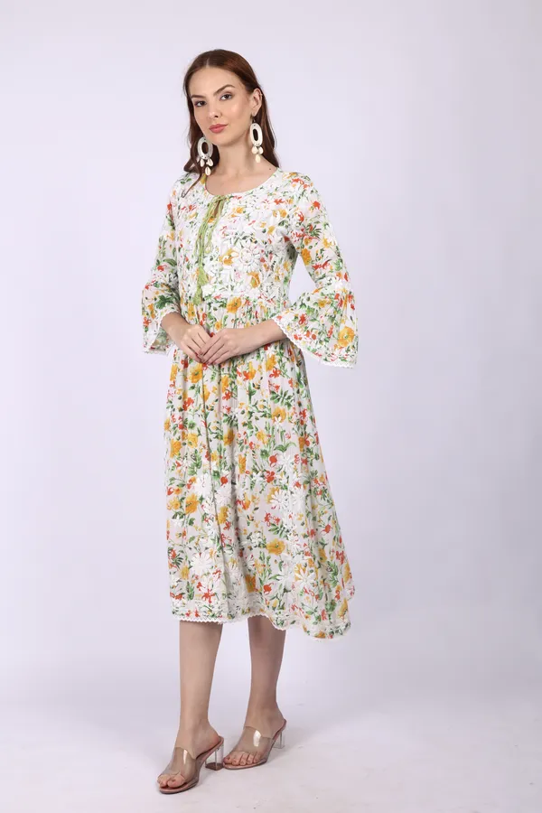 White_Mall_Print_Mall_Cotton_Chikankari_Gown_For_Women