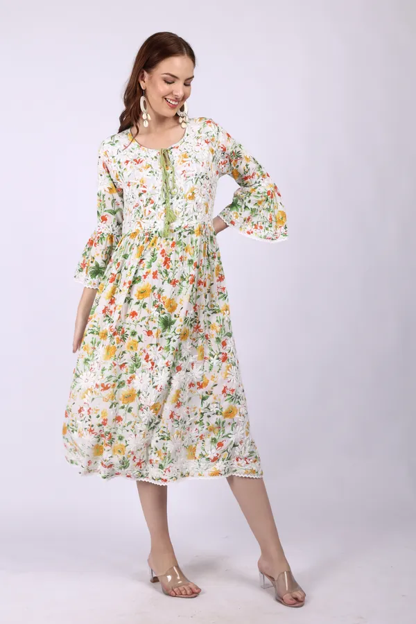 White_Mall_Print_Mall_Cotton_Chikankari_Gown_For_Women