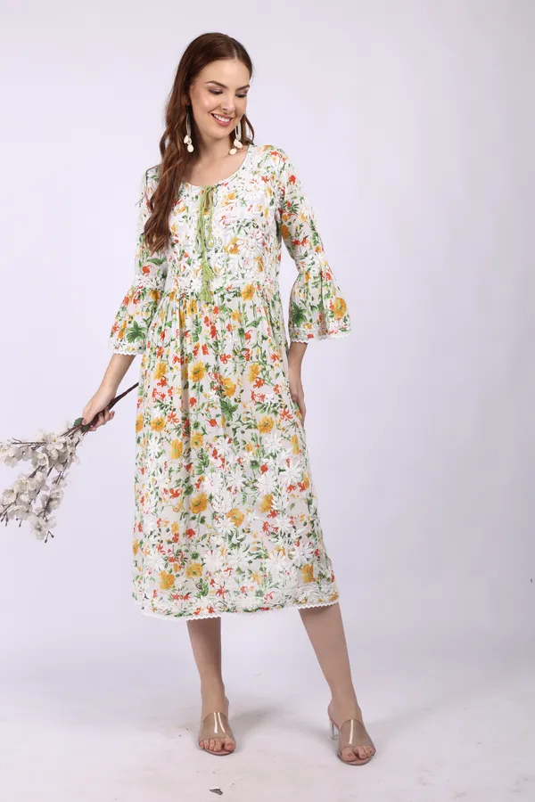 White_Mall_Print_Mall_Cotton_Chikankari_Gown_For_Women