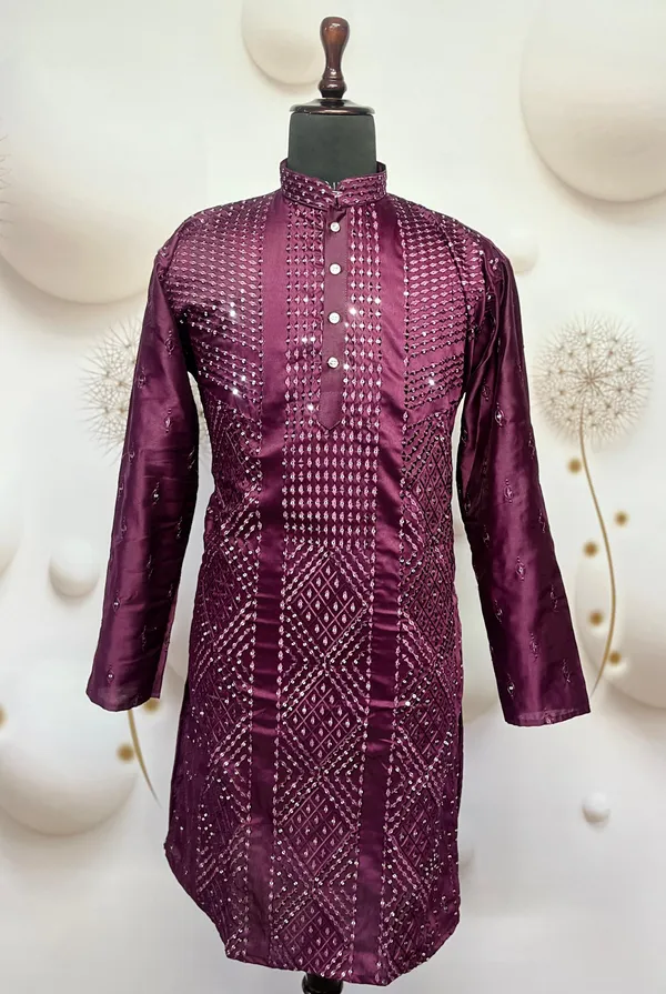 Purple_Polyester_Printed_Kurta_For_Men