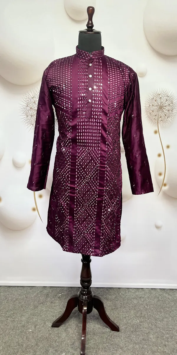 Purple_Polyester_Printed_Kurta_For_Men