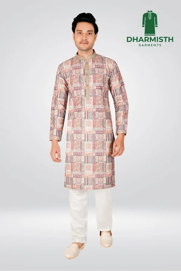 Multicolor_Polyester_Printed_Kurta_For_Men
