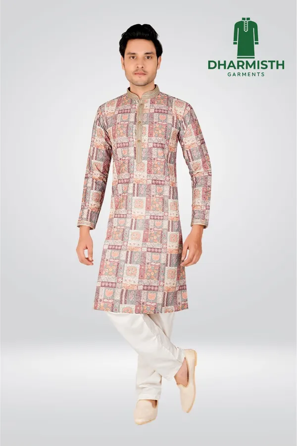 Multicolor_Polyester_Printed_Kurta_For_Men