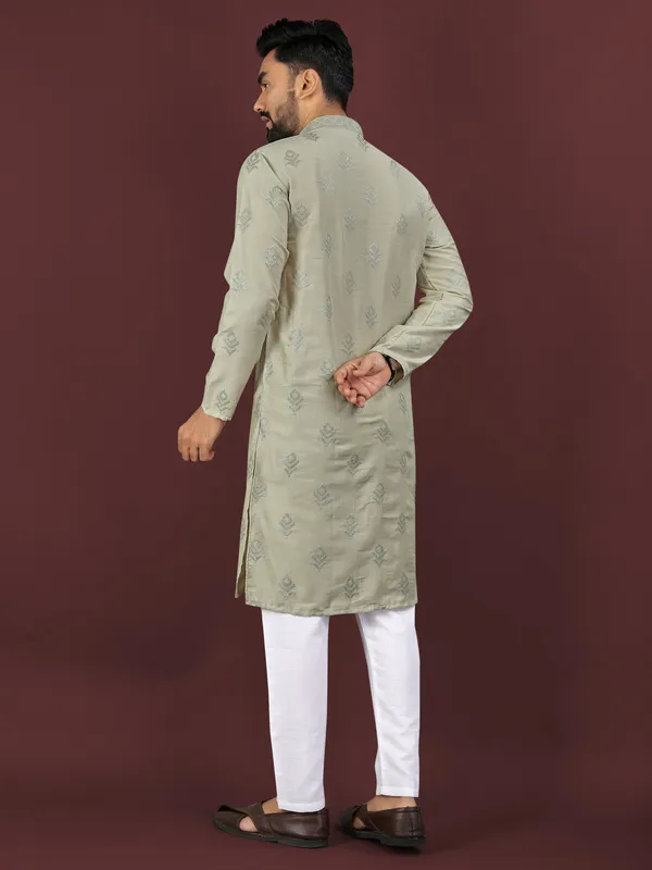 Grey_Polyester_Printed_Kurta_For_Men