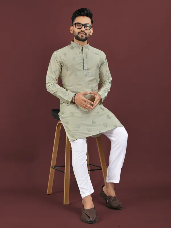 Grey_Polyester_Printed_Kurta_For_Men