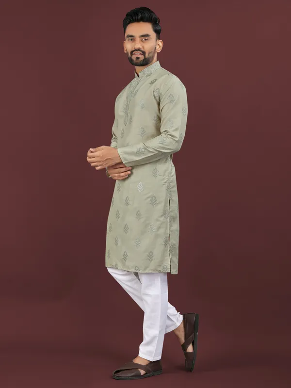 Grey_Polyester_Printed_Kurta_For_Men