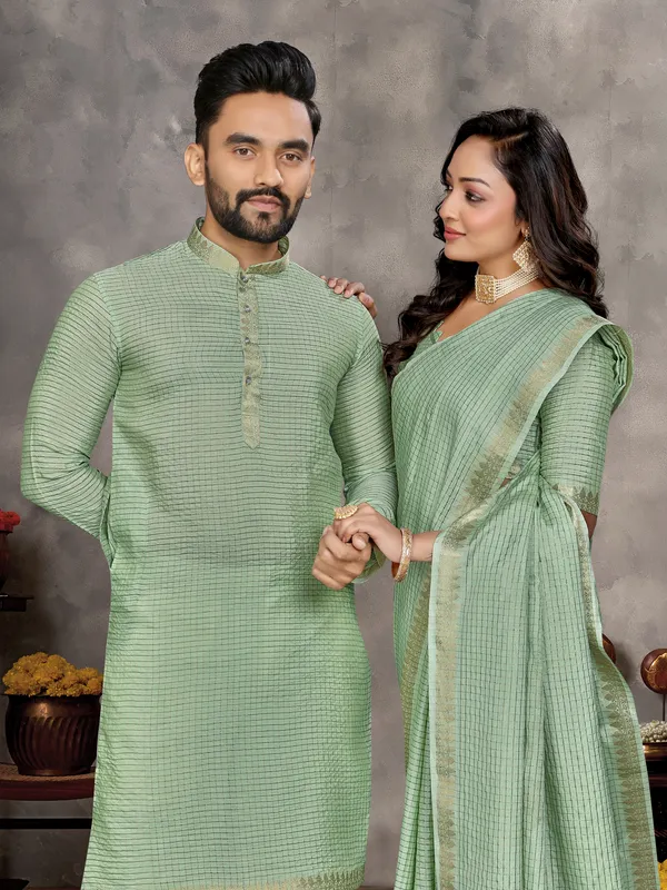 Men's_Kurta_+_Pant_&_Women_Saree