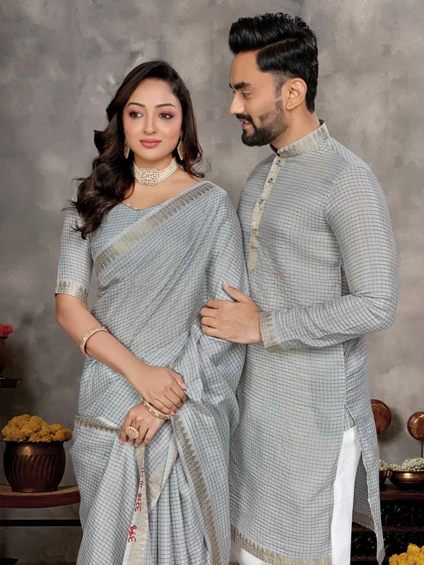 Men's_Kurta_+_Pant_&_Women_Saree