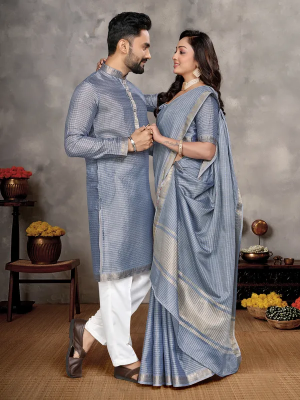 Men's_Kurta_+_Pant_&_Women_Saree
