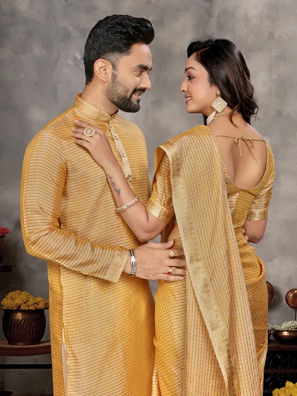 Men's_Kurta_+_Pant_&_Women_Saree