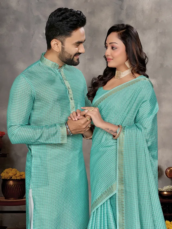 Men's_Kurta_+_Pant_&_Women_Saree