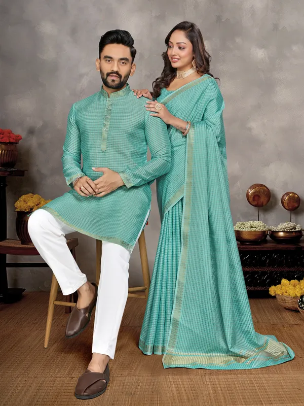 Men's_Kurta_+_Pant_&_Women_Saree
