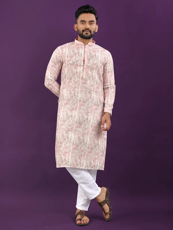 Multicolor_Polyester_Printed_Kurta_For_Men