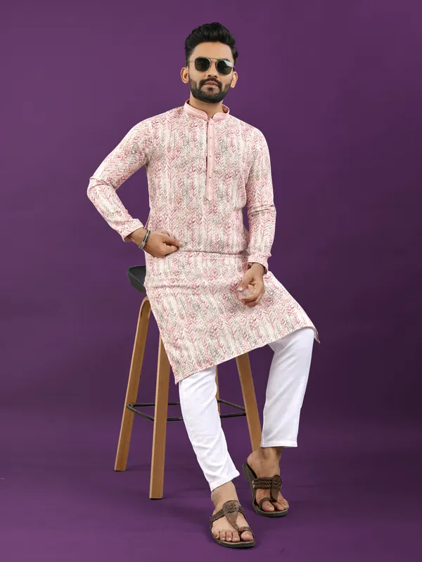 Multicolor_Polyester_Printed_Kurta_For_Men