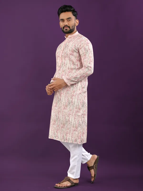 Multicolor_Polyester_Printed_Kurta_For_Men