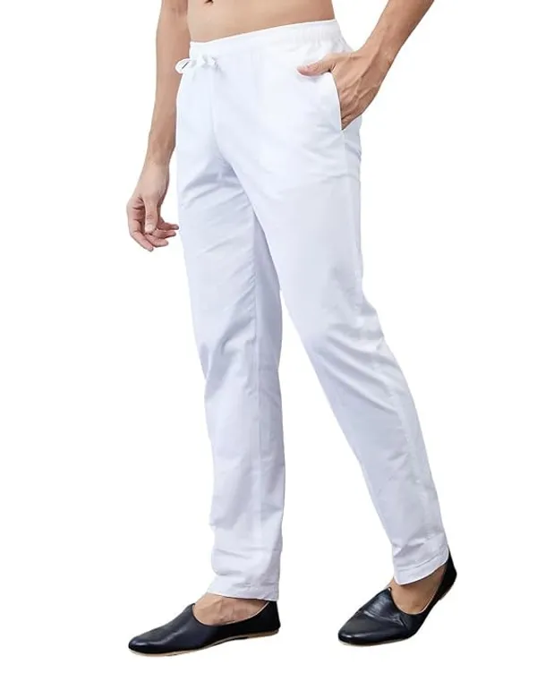 White_Cotton_Premium_Pyjama_For_Men