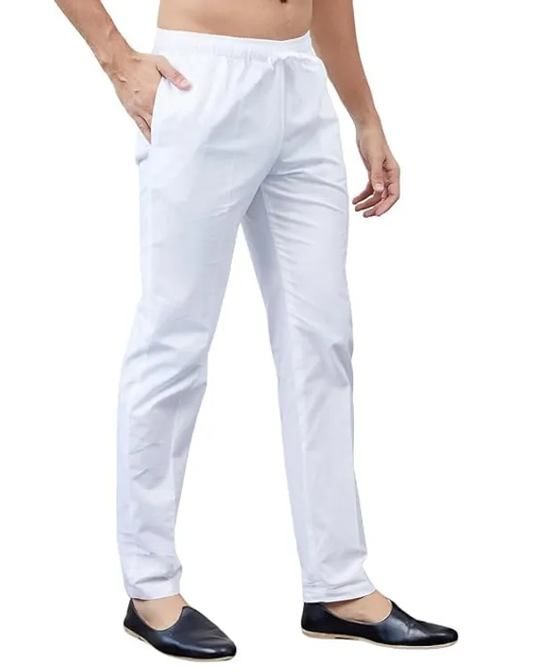 White_Cotton_Premium_Pyjama_For_Men