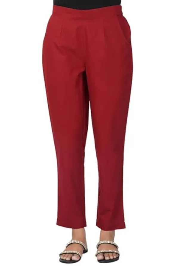 Maroon_Cotton_Premium_Pyjama_For_Women