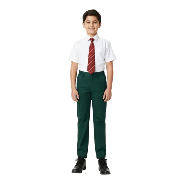 Bottle_Green_Cotton_School_Uniform_Trouser_For_Kids