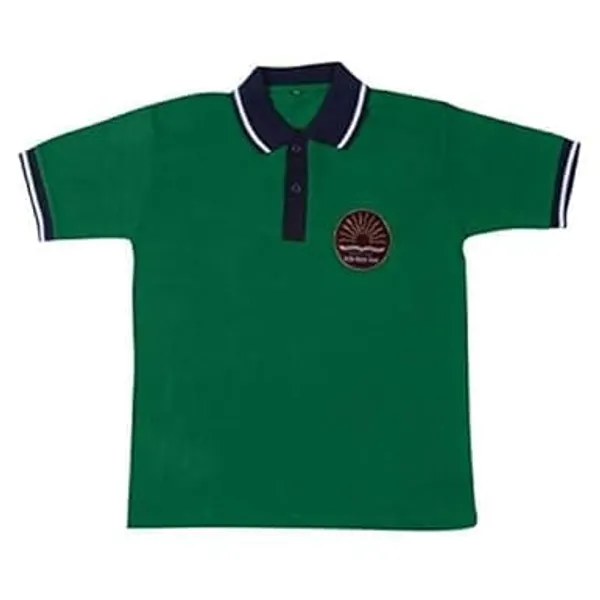 Green_Cotton_School_Uniform_T-Shirt_For_Kids