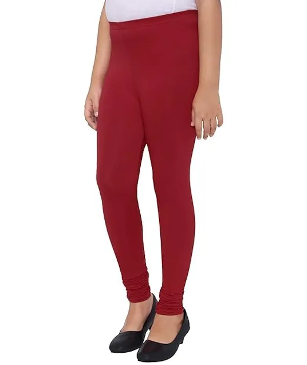Red_Cotton_Churidar_Leggings_For_Girls