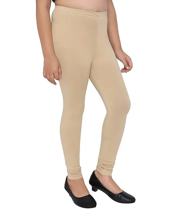 Beige_Cotton_Churidar_Leggings_For_Girls