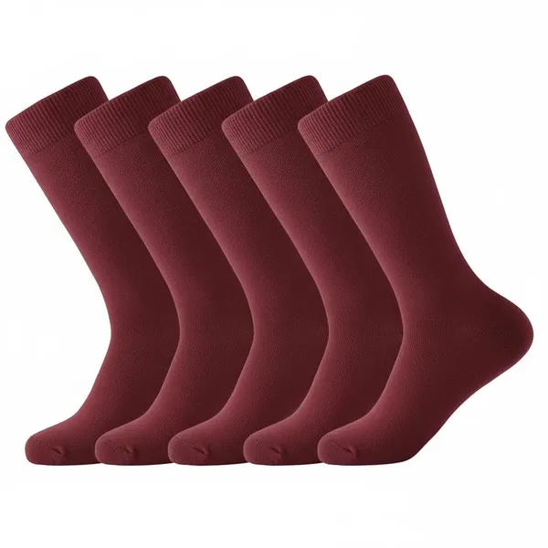 Maroon_Cotton_School_Uniform_Socks_For_Kids