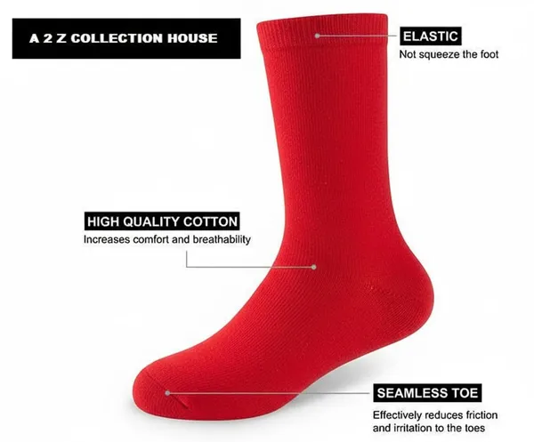 Red_Cotton_School_Uniform_Socks_For_Boys
