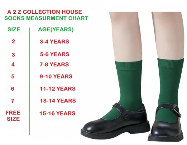 Bottle_Green_Cotton_School_Uniform_Socks_For_Kids