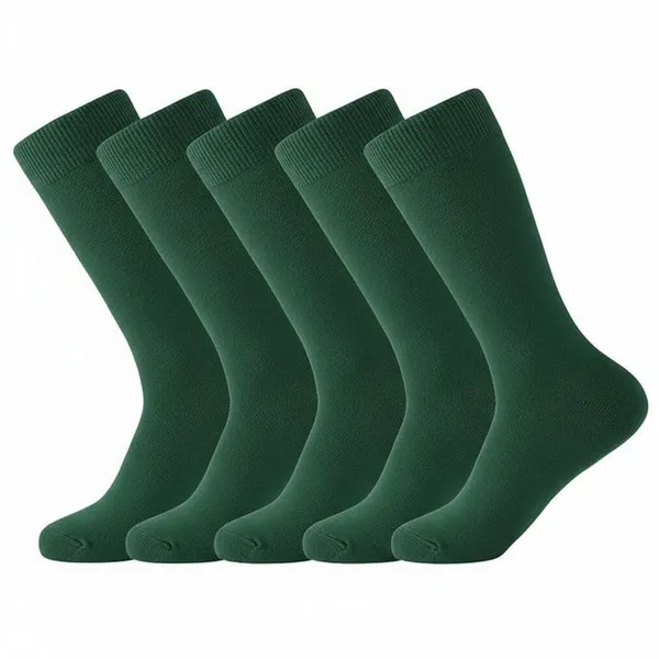 Bottle_Green_Cotton_School_Uniform_Socks_For_Kids