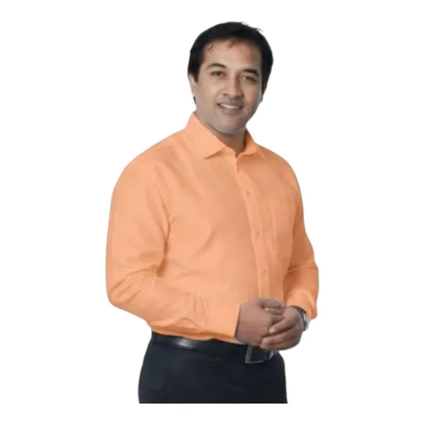 Light_Orange_Cotton_Formal_Shirt_For_Mens