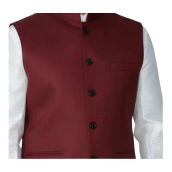 Maroon_Cotton_Nehru_Jacket_For_Mens