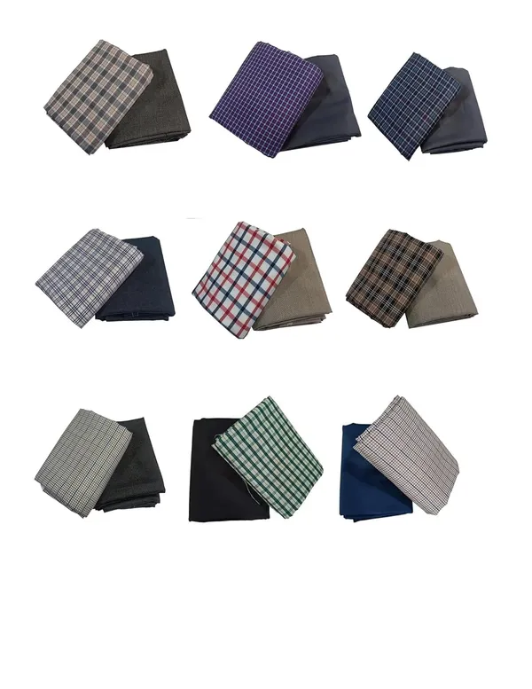 Multicolor_Cotton_Unstitched_Shirt_&_Trouser_Fabric_Set_For_Mens