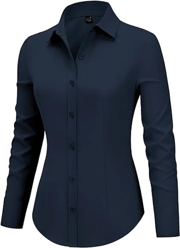 Dark_Navy_Blue_Cotton_Shirt_For_Womens