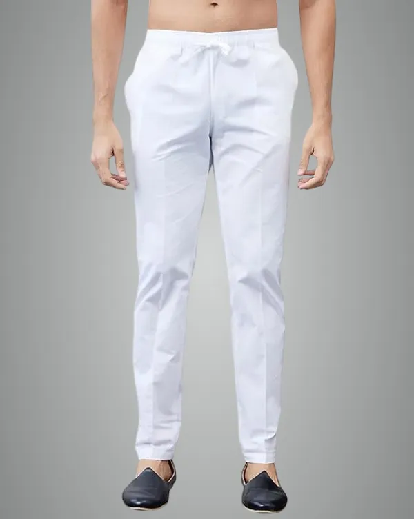 White_Cotton_Premium_Pyjama_For_Men