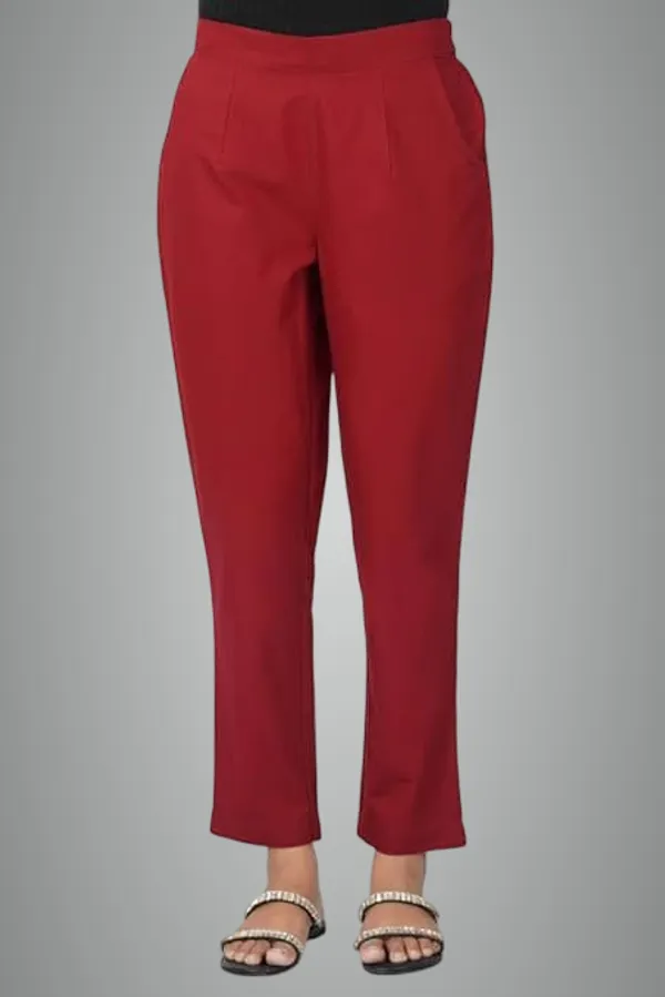 Maroon_Cotton_Premium_Pyjama_For_Women